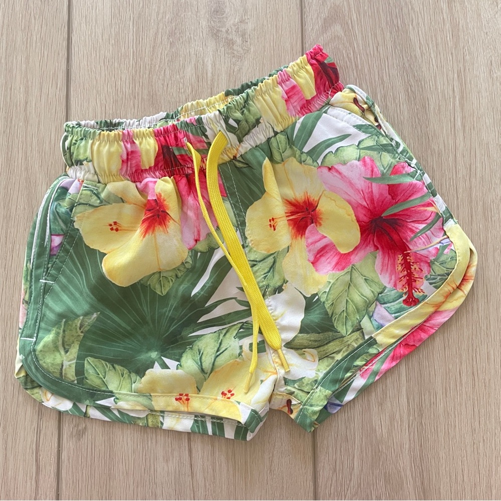2/3 Kortni Jeane tropical floral toddlers swimsuit